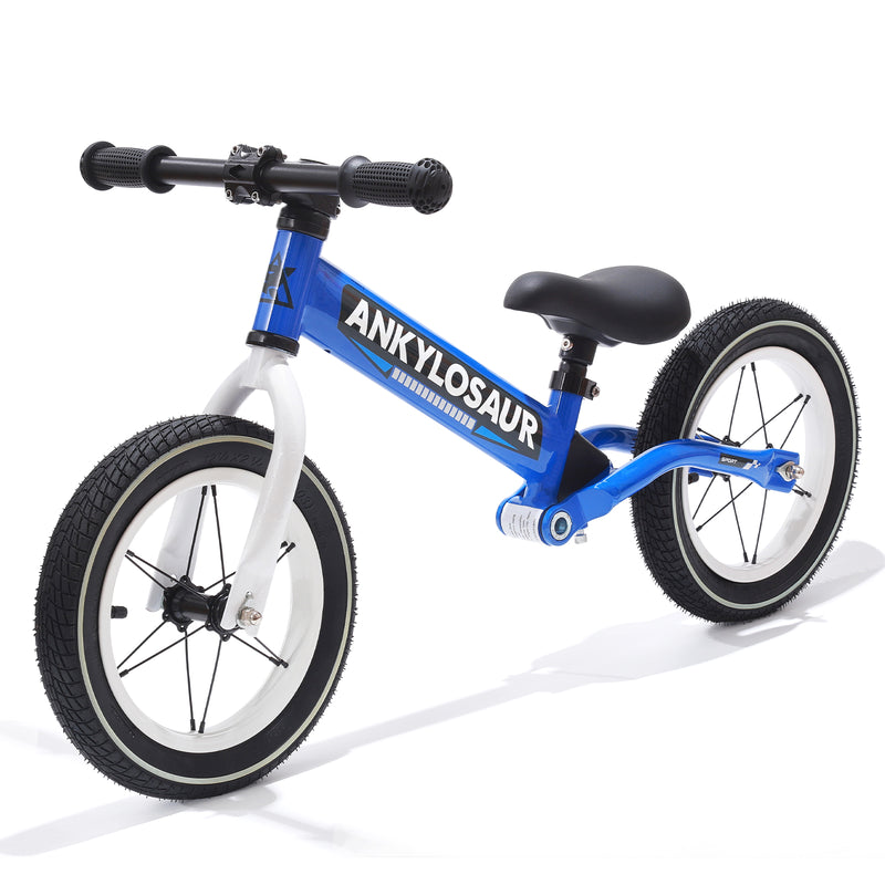 ANKLOSAUR 12" Blue Adjustable Seat Lightweight No-Pedal Training Bike for 2-5 Year-Old Kids