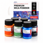 Mica Powder Pearlescent Color Pigment, 6 Colors Art Set for Epoxy Resin, 0.35oz/10g