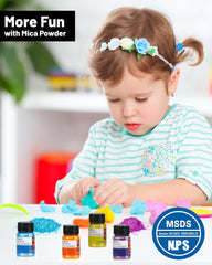 Fantastory Mica Powder for Epoxy Resin, (0.35oz/10g) 24 Colors Pigment Powder