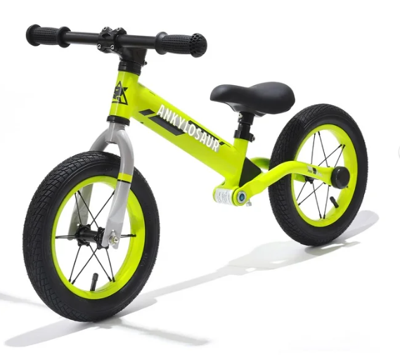 ANKLOSAUR 12" Green Adjustable Seat Training Bike